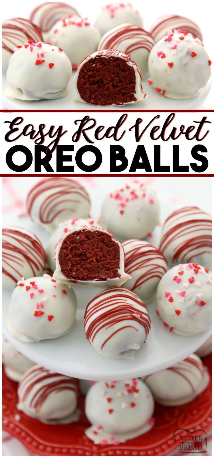 RED VELVET OREO BALLS - Butter with a Side of Bread -   18 desserts Oreo 3 ingredients ideas