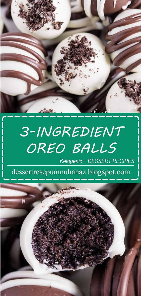 3-INGREDIENT OREO BALLS -   18 desserts Oreo 3 ingredients ideas