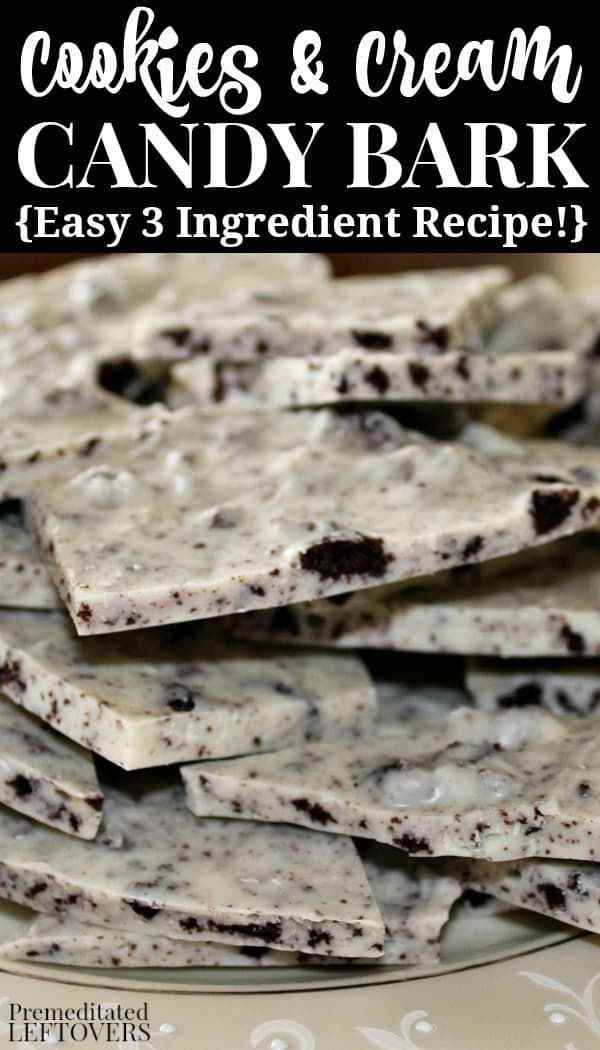 Homemade Cookies and Cream Bark Candy Recipe -   18 desserts Oreo 3 ingredients ideas