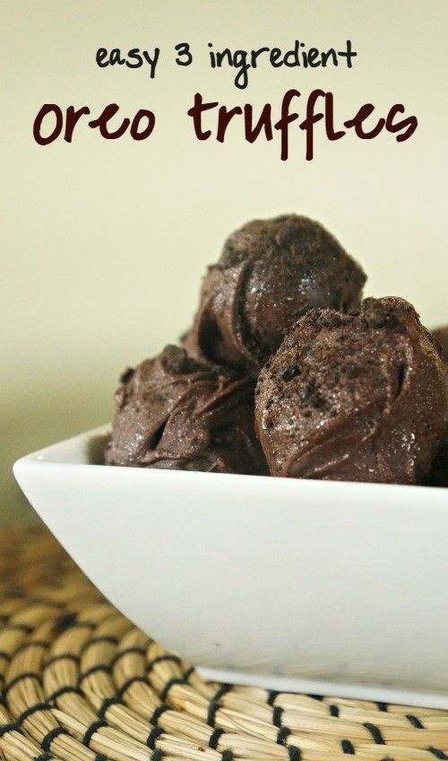No Bake Dark Chocolate OREO Truffles Recipe - Only 3 Ingredients! -   18 desserts Oreo 3 ingredients ideas