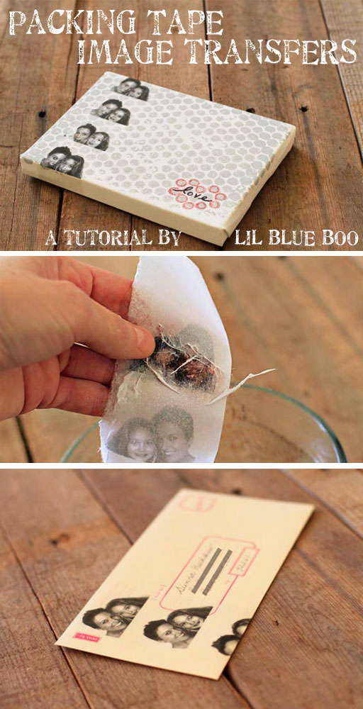 Packing Tape Image Transfers -   18 diy projects Wedding photo transfer ideas