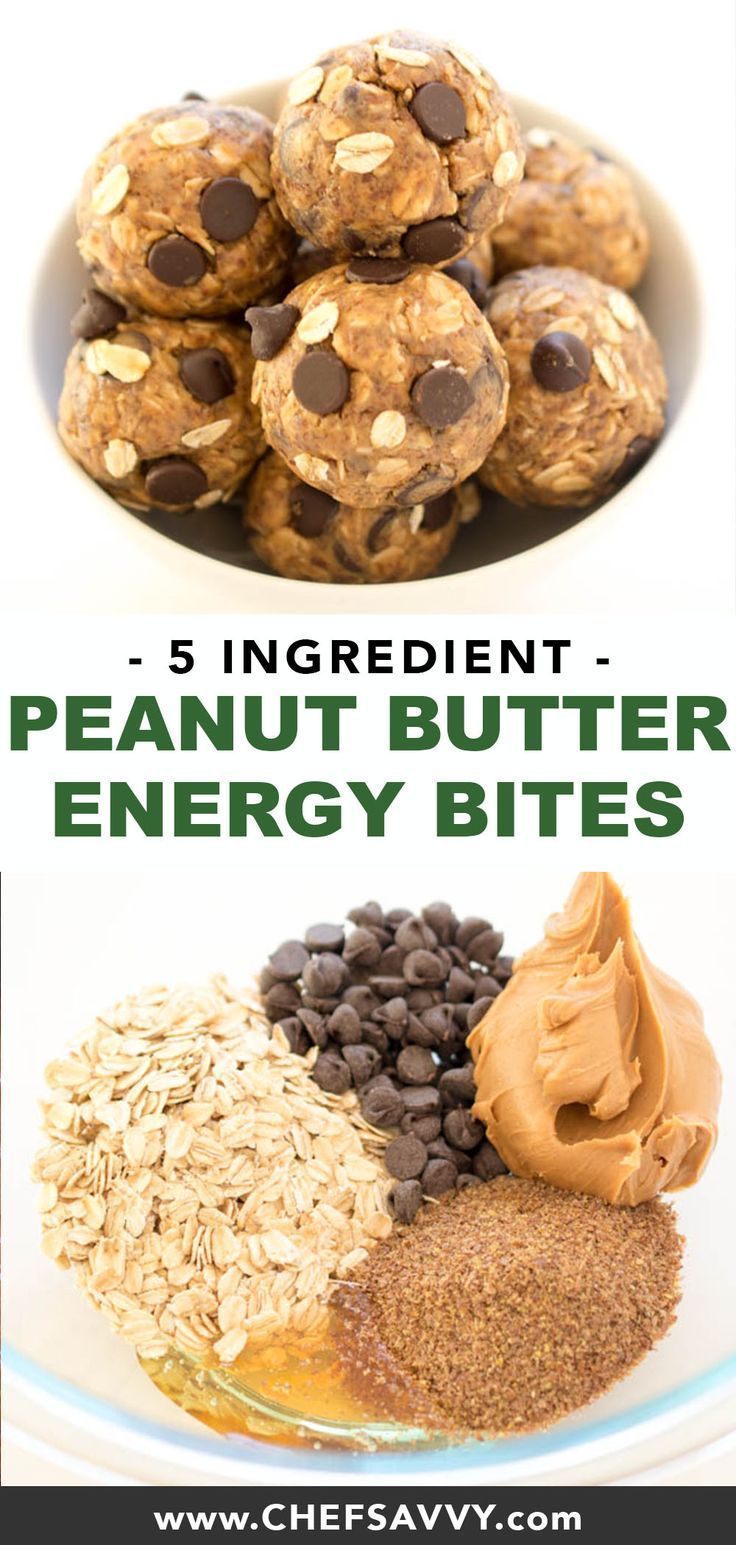 5 Ingredient Peanut Butter Energy Bites (VIDEO) - Chef Savvy -   18 healthy recipes Snacks easy ideas