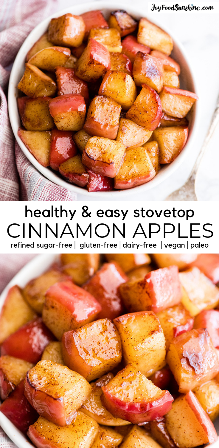 Stovetop Saut?ed Cinnamon Apples Recipe (5 Minutes + Video) -   18 healthy recipes Snacks easy ideas