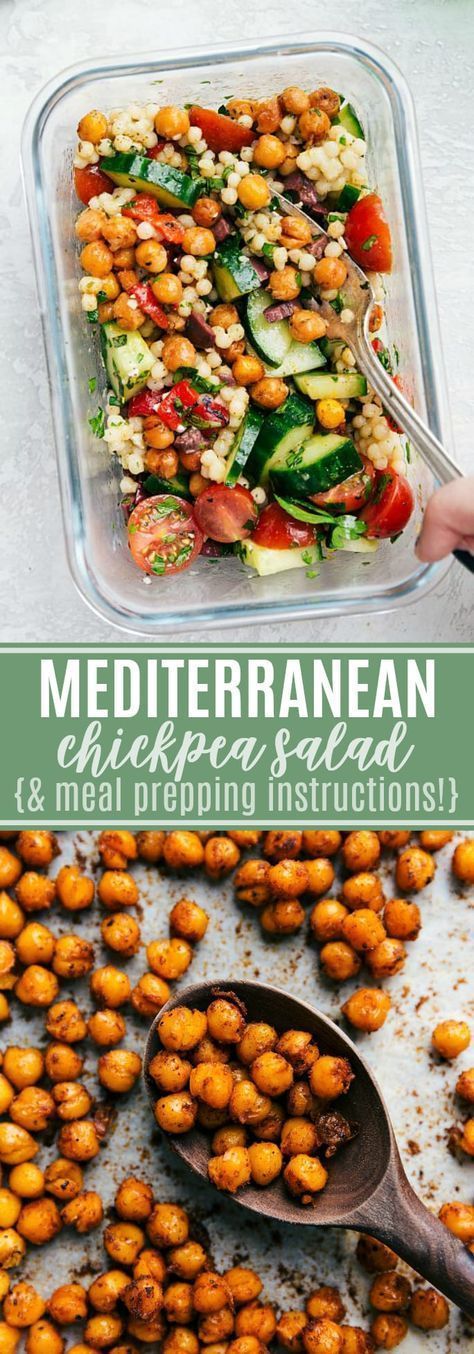 Chickpea Salad {Mediterranean Inspired} | Chelsea's Messy Apron -   19 healthy recipes Meal Prep families ideas