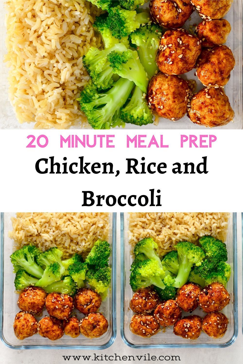 20-minute meal-prep chicken, rice, and broccoli -   19 healthy recipes Meal Prep families ideas