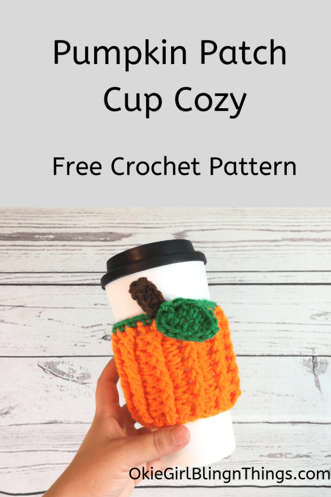 Pumpkin Patch Cup Cozy - Free Crochet Pattern - OkieGirlBling'n'Things -   20 knitting and crochet Patterns cup cozies ideas