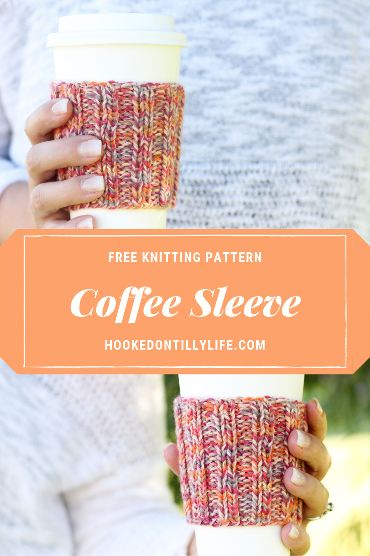 Ribbed Coffee Cup Sleeve - Free Knitting Pattern — Hooked On Tilly -   20 knitting and crochet Patterns cup cozies ideas