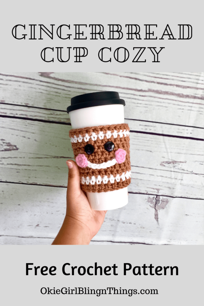 Gingerbread Cup Cozy - Free Crochet Pattern - OkieGirlBling'n'Things -   20 knitting and crochet Patterns cup cozies ideas