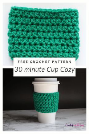 Crochet cup cozy - Free and easy crochet pattern and photo tutorial -   20 knitting and crochet Patterns cup cozies ideas