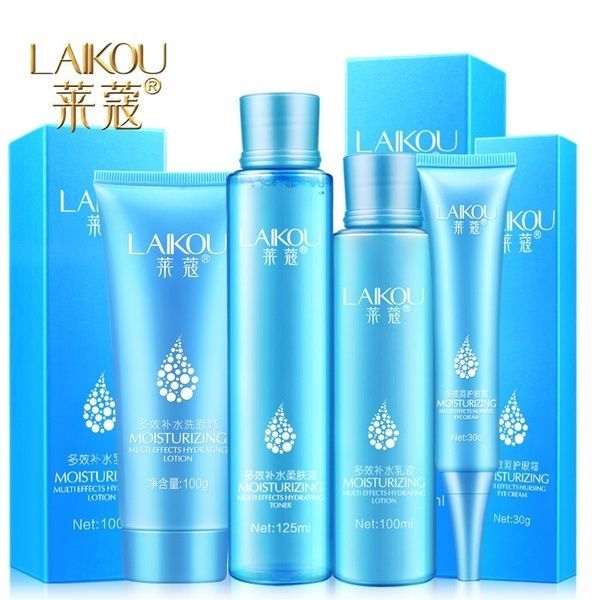 LAIKOU Set Moisturizing Skin Care Kit Face Cleanser+Toner+Emulsion+Eye Cream+Sleep Mask Sets Korean Cosmetics for All Skin Type | Wish -   21 skin care Face sleep ideas