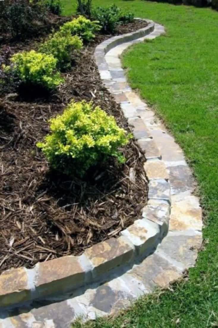 Top 40 Best Stone Edging Ideas - Exterior Landscaping Designs -   7 garden design Layout curved ideas
