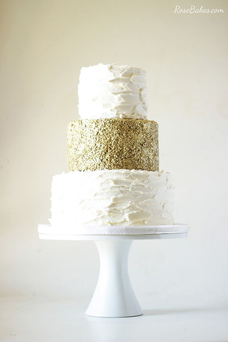 50th Wedding Anniversary Cake with Edible Gold Sequins | Rose Bakes -   8 cake Wedding anniversary ideas