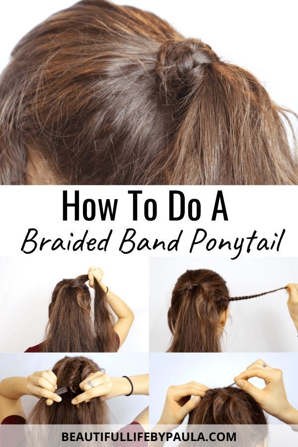 How to do a Braided Band Ponytail -   8 hairstyles Ponytail men ideas