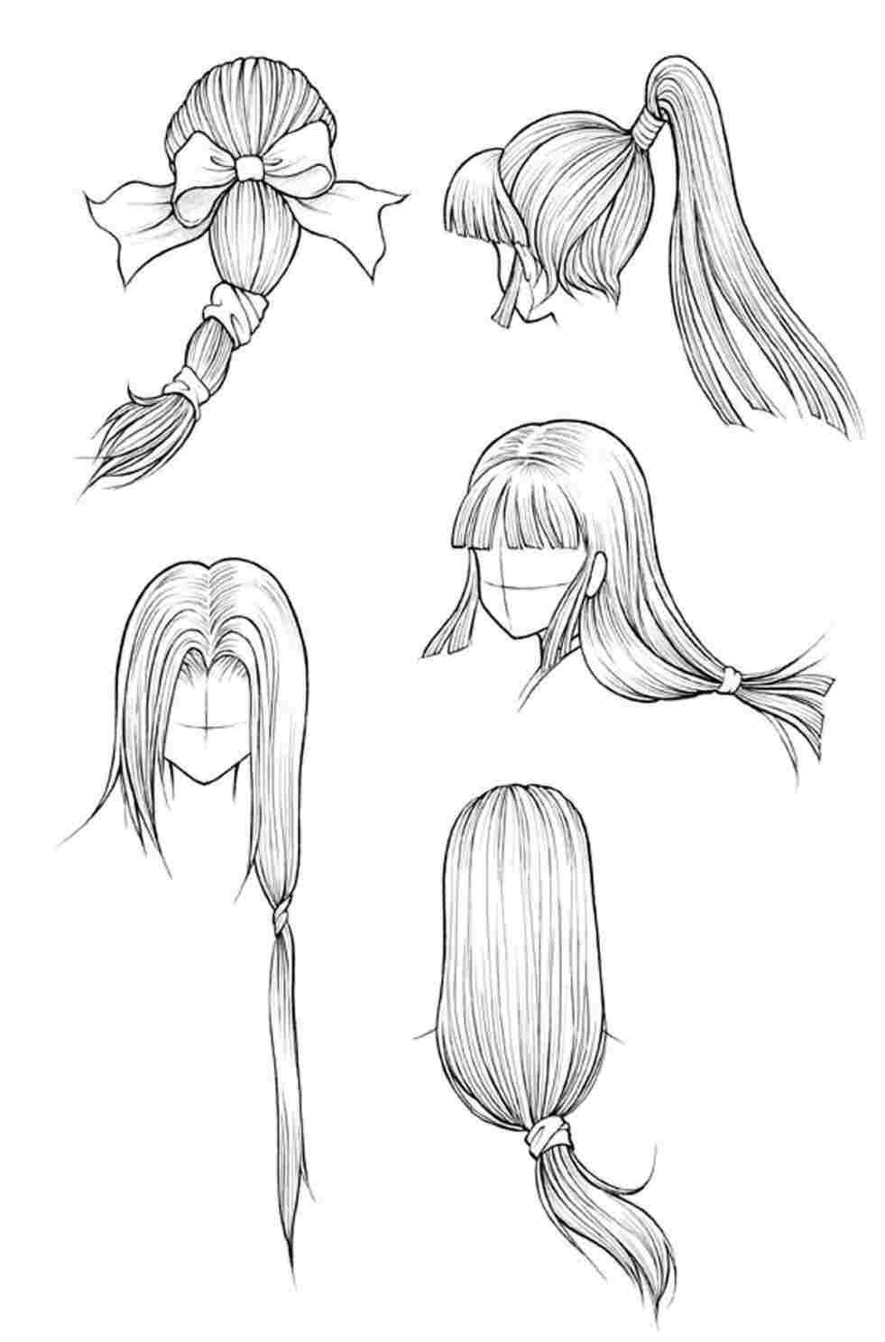 9 hairstyles Drawing easy ideas