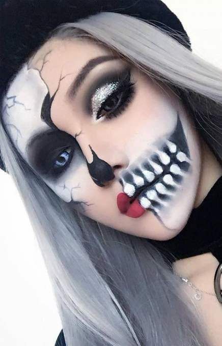 New halloween makeup skeleton glam 48+ ideas -   10 costume makeup Easy ideas