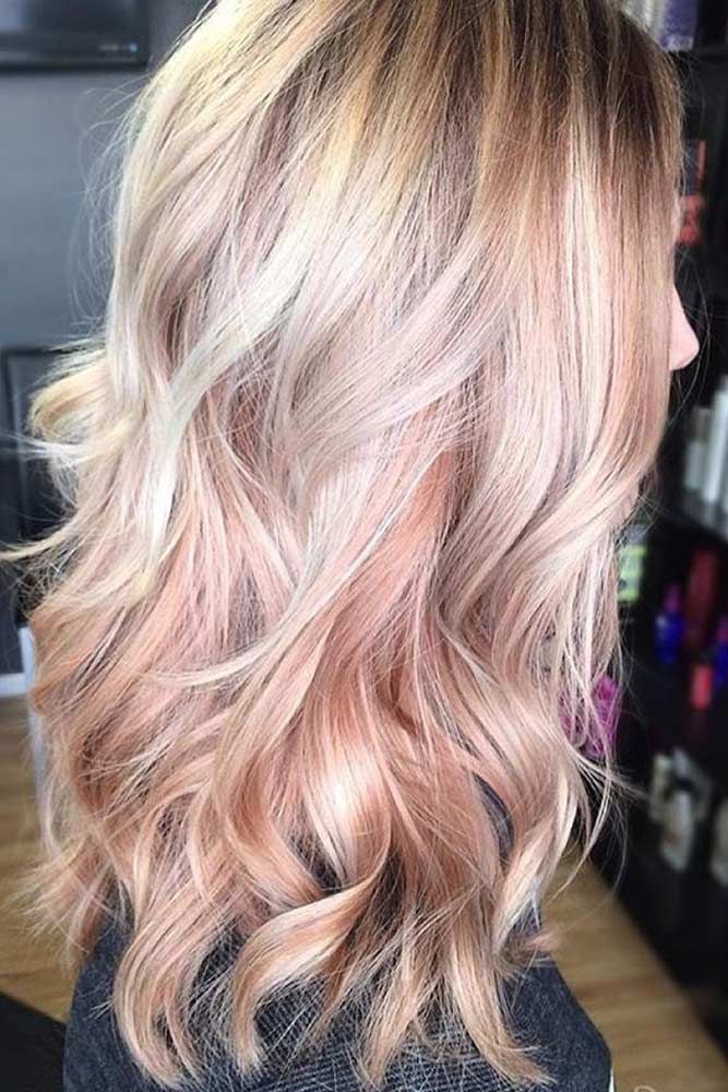 Check out impressive images of Rose Gold Blonde Hair -   12 hair Rose Gold make up ideas
