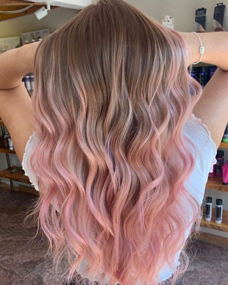 20 trendy long ombre rose gold color hair you can try -   12 hair Rose Gold make up ideas