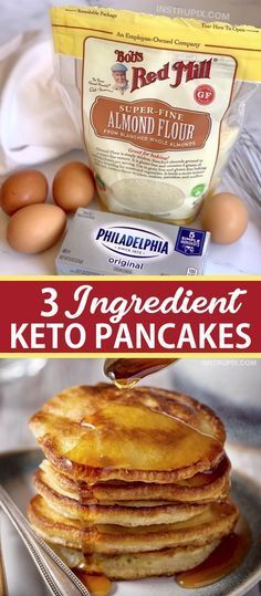 The BEST 3 Ingredient Keto Pancakes -   13 diet Paleo 3 ingredients ideas