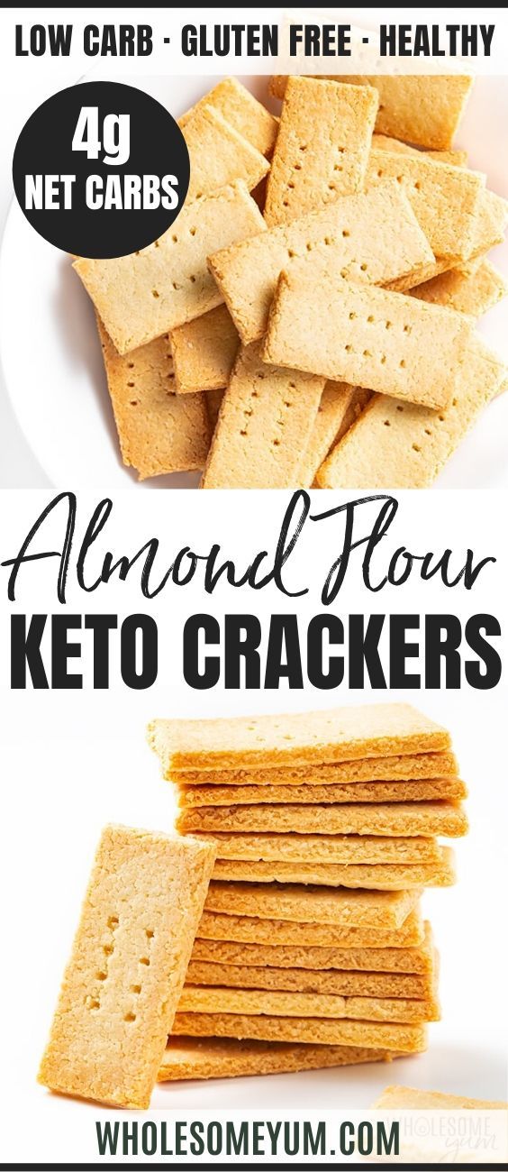 Keto Paleo Low Carb Crackers Recipe with Almond Flour - 3 Ingredients -   13 diet Paleo 3 ingredients ideas
