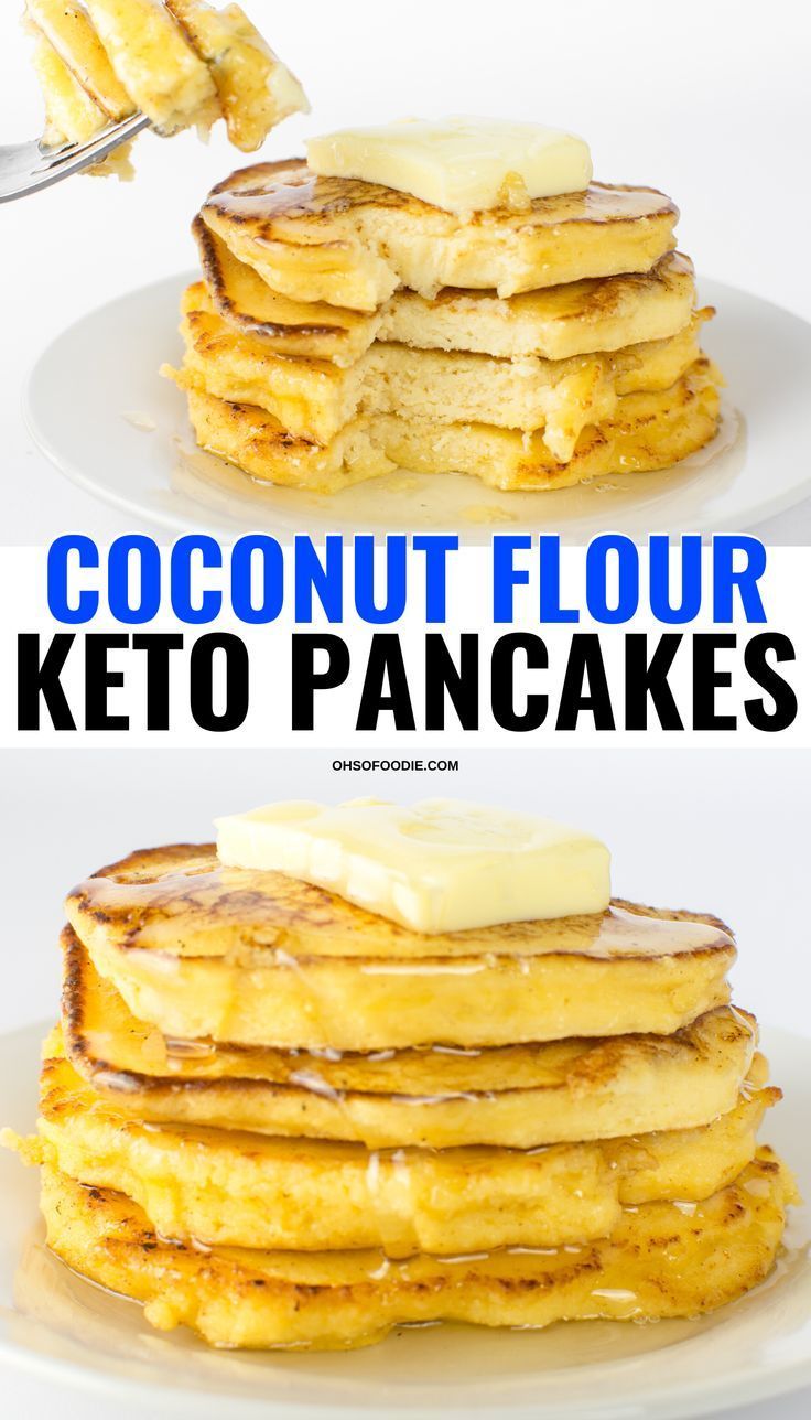 3 Ingredient Keto Coconut Flour Pancakes - Oh So Foodie -   13 diet Paleo 3 ingredients ideas