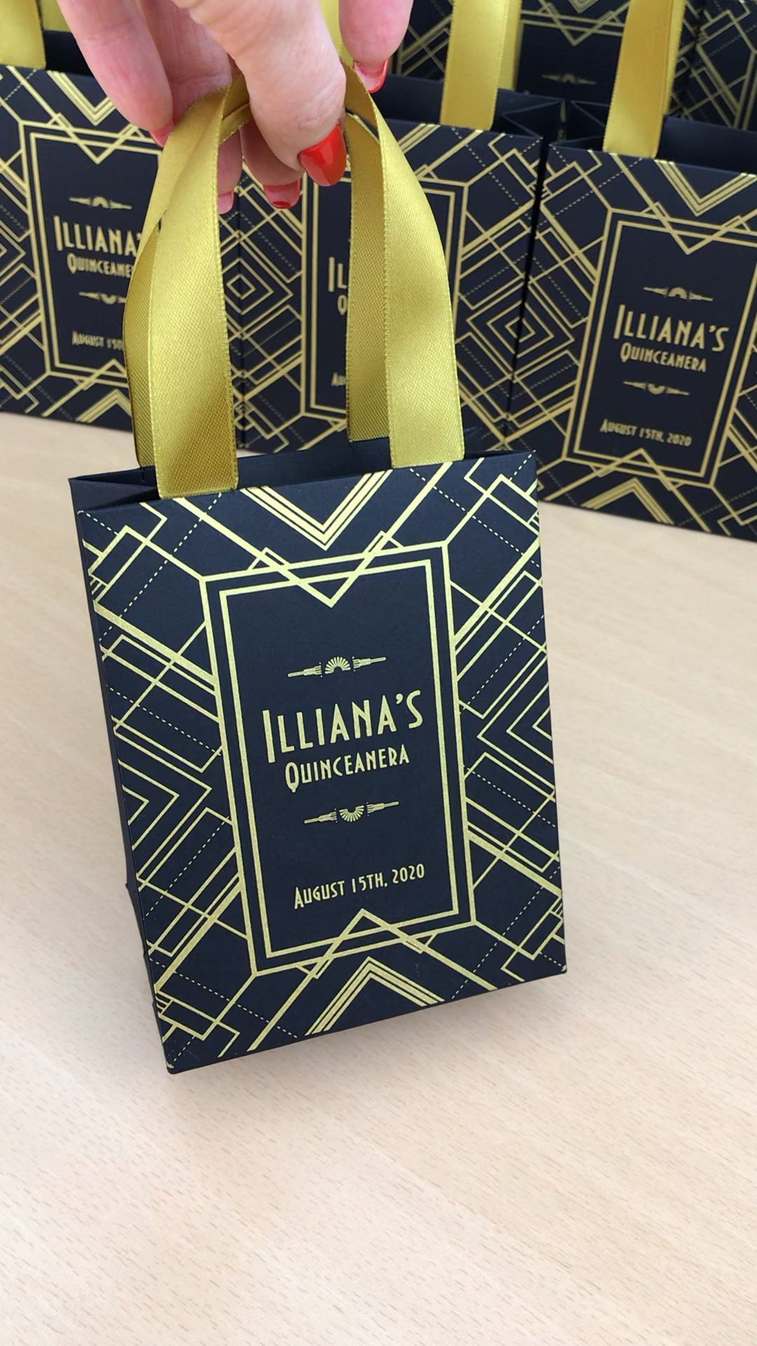 Gold party favor bags for guests -   13 Event Planning Corporate party themes ideas