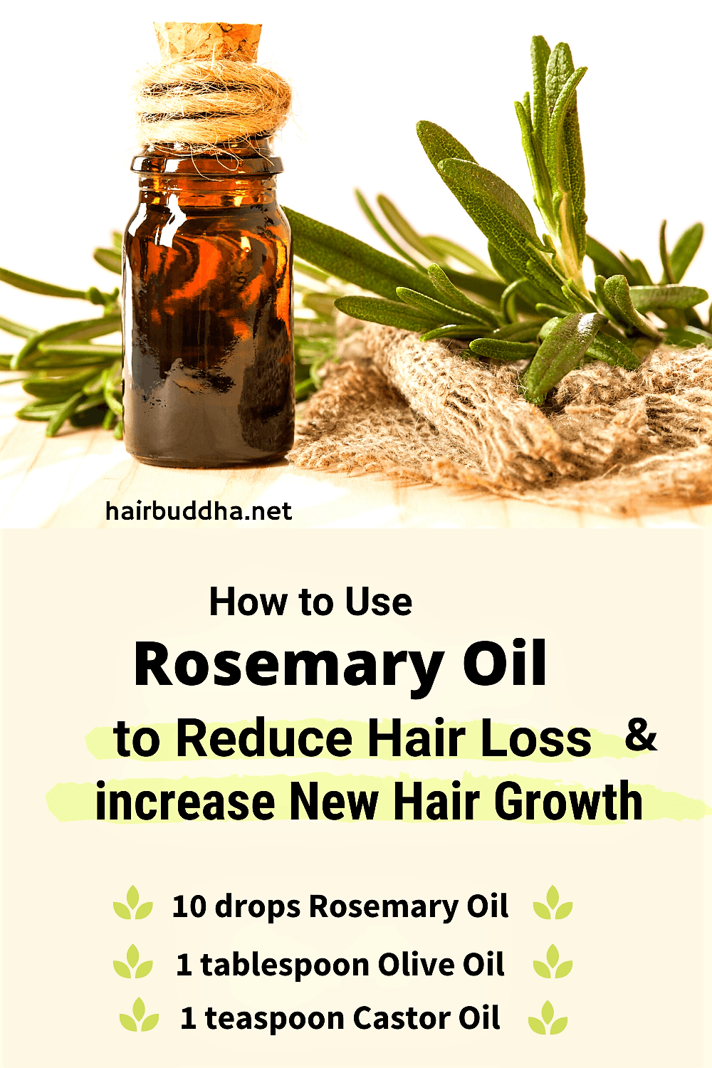 Rosemary Oil to Reduce Hair Loss (and Increase New Growth) - hair buddha -   14 best hair Treatment ideas
