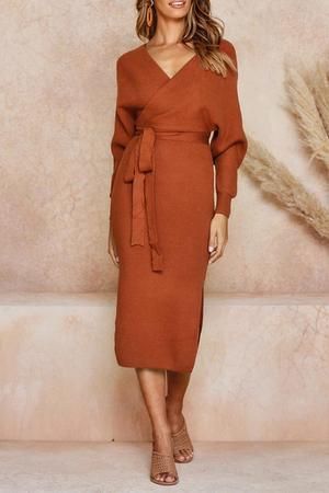 Caramel Color Autumn Dress -   14 dress Evening outfit ideas
