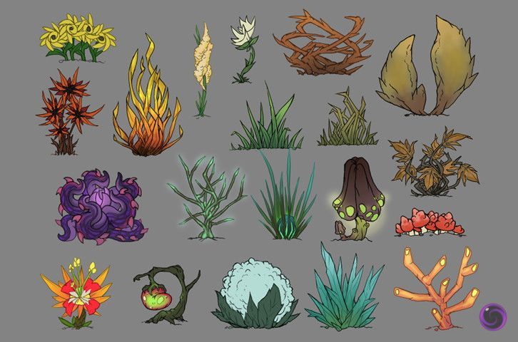 Fantasy Herbs and Plants Pack | 3D Plants | Unity Asset Store -   14 fantasy planting Art ideas