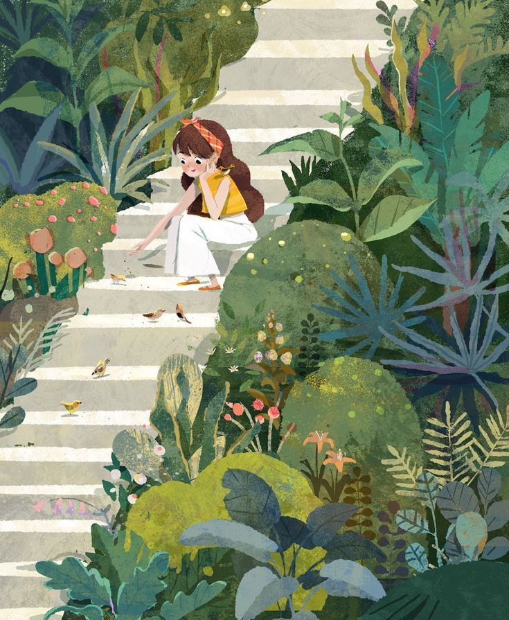 children's' illustration -   14 fantasy planting Art ideas
