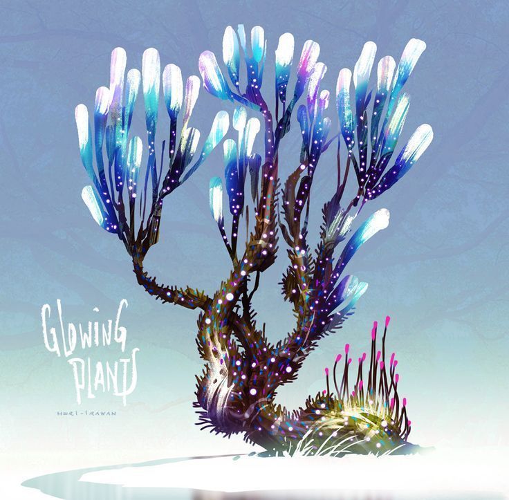 Glowing Plants 01, Heri Irawan -   14 fantasy planting Art ideas