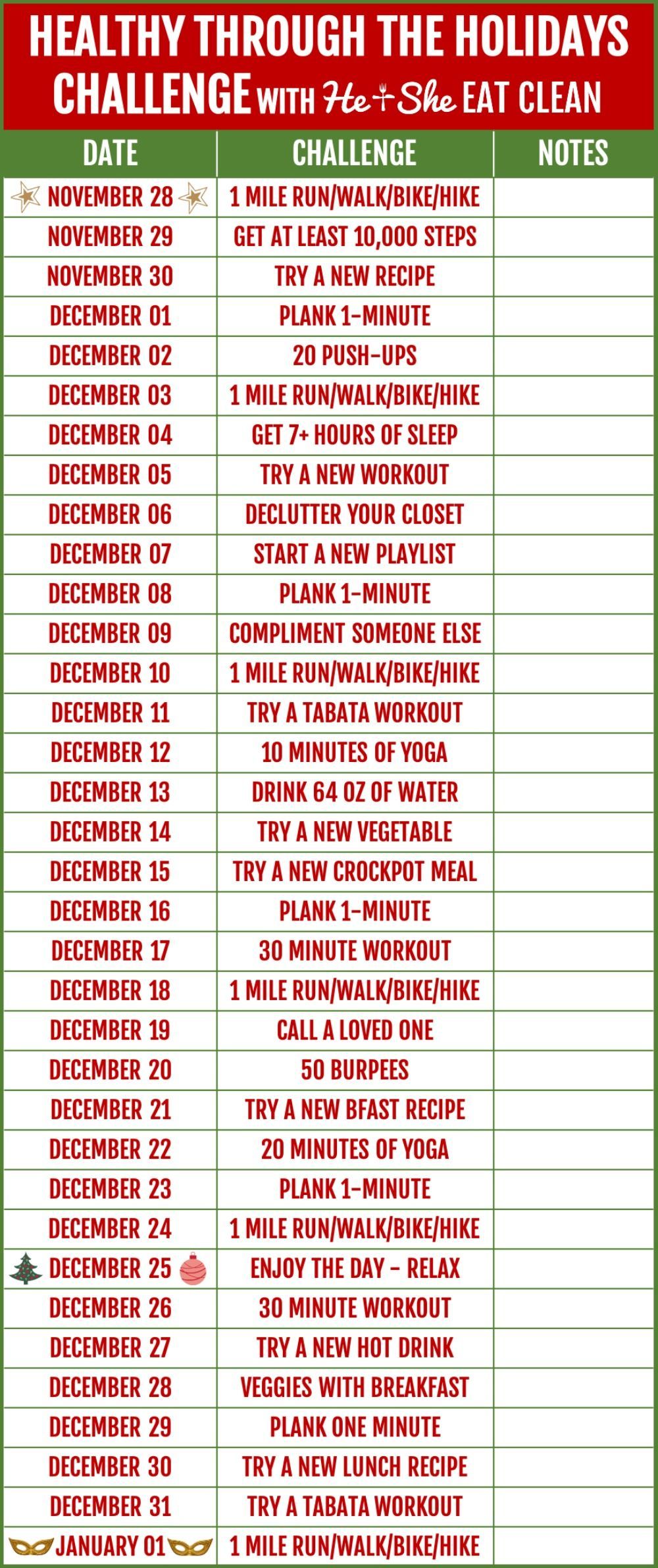 Healthy Through the Holidays Challenge -   14 fitness Nutrition comment ideas