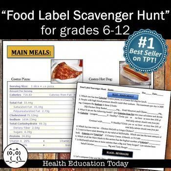 Distance Learning Health Nutrition Lesson: Food Label Scavenger Hunt! -   14 fitness Nutrition comment ideas
