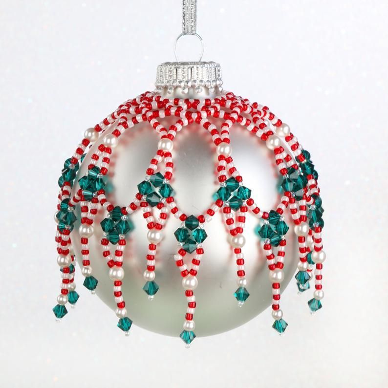 Swarovski Crystal Beaded Ornament Cover -   14 holiday Design swarovski crystals ideas