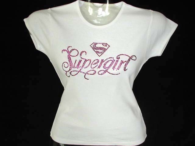 Supergirl Swarovski Crystal Rhinestone T Shirt Design -   14 holiday Design swarovski crystals ideas