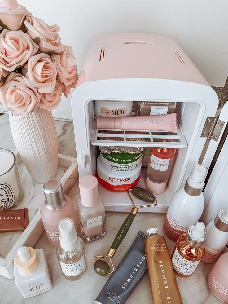 Skincare Fridge Essentials - Do You Have One Yet? - BLONDIE IN THE CITY -   14 skin care Aesthetic products ideas