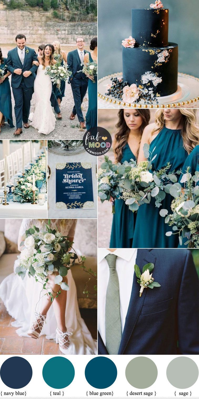 Navy Blue, Sage and Teal Wedding Color Combos -   14 wedding Blue navy ideas