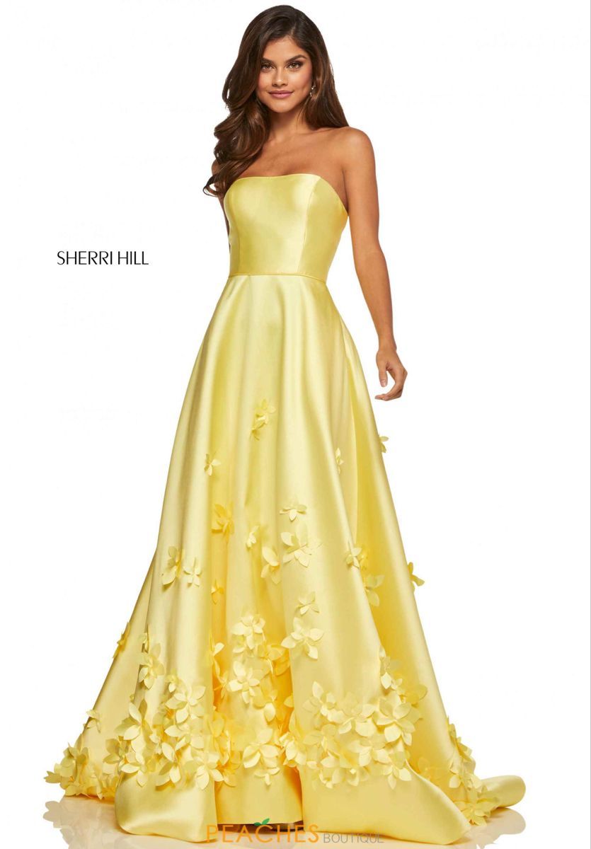 Sherri Hill Dress 52582 | PeachesBoutique.com -   15 dress Largos amarillos ideas
