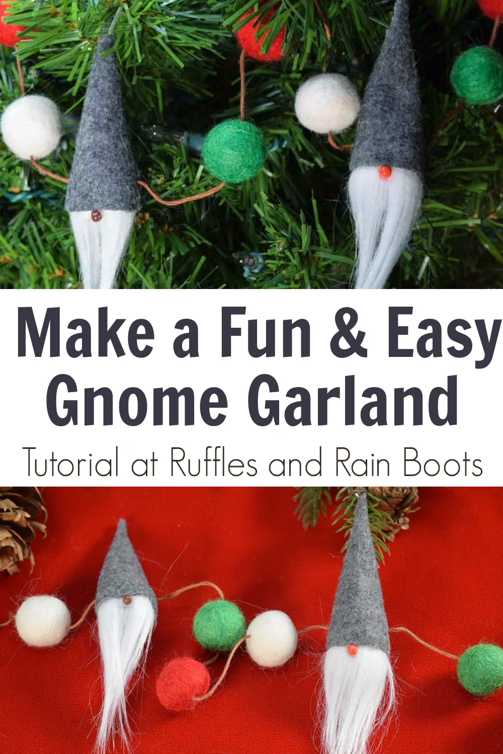 Christmas Gnomes Garland -   15 holiday DIY templates ideas