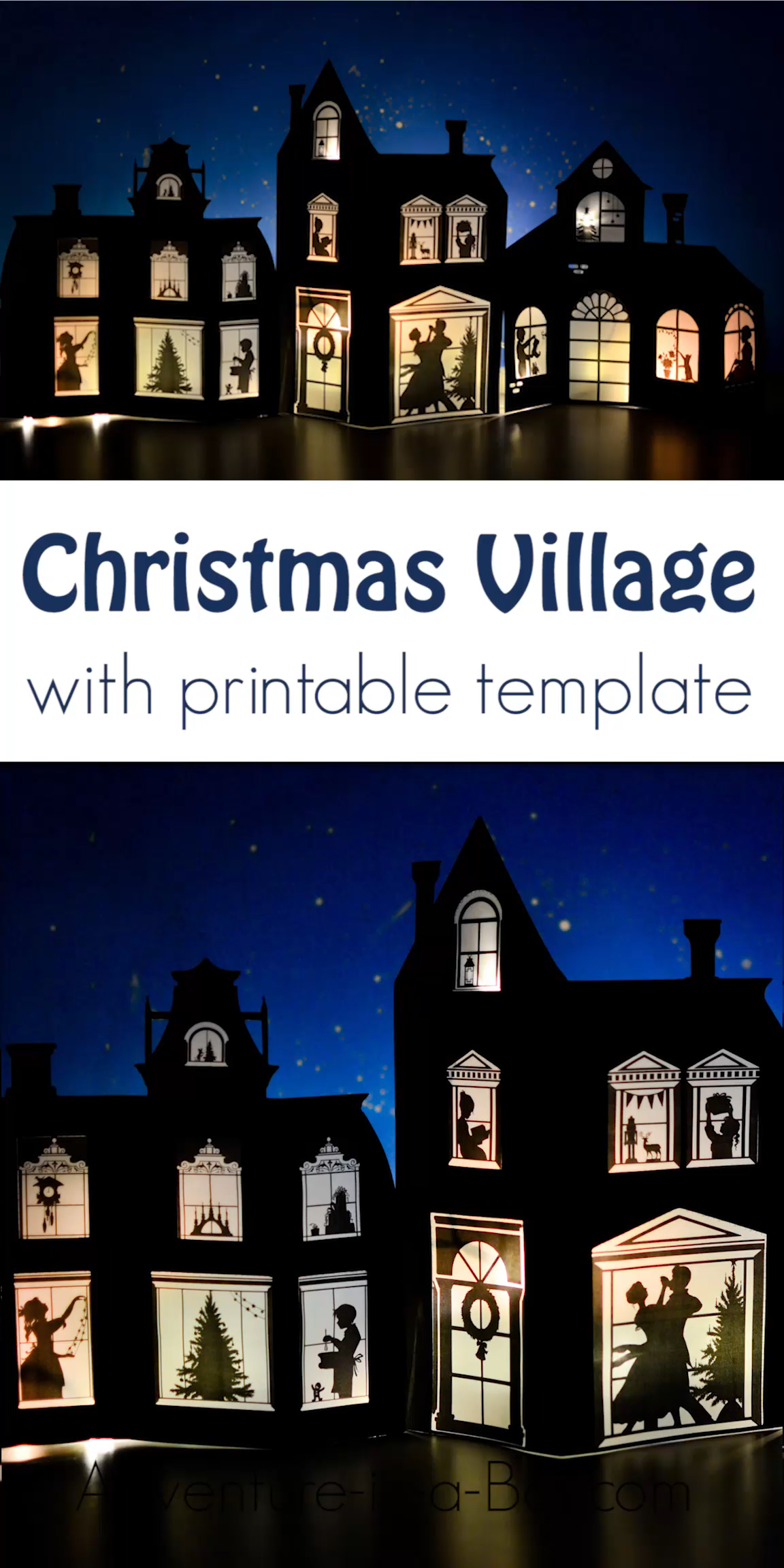 Paper Christmas Village Templates -   15 holiday DIY templates ideas