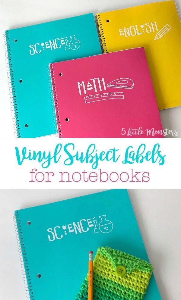 Vinyl Subject Labels for Notebooks -   15 subjects Labels diy ideas