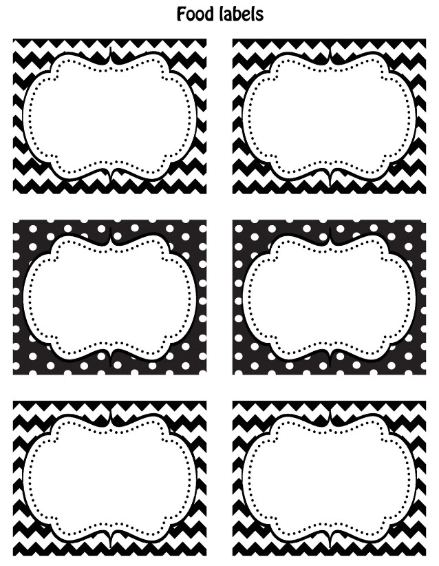 FREE Black & White Printable Labels - Celebrations at Home -   15 subjects Labels diy ideas