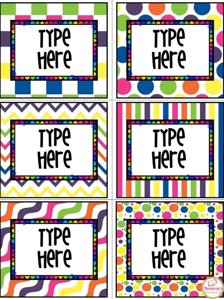 Free Printable and Editable Labels For Classroom > Nastaran's Resources -   15 subjects Labels diy ideas