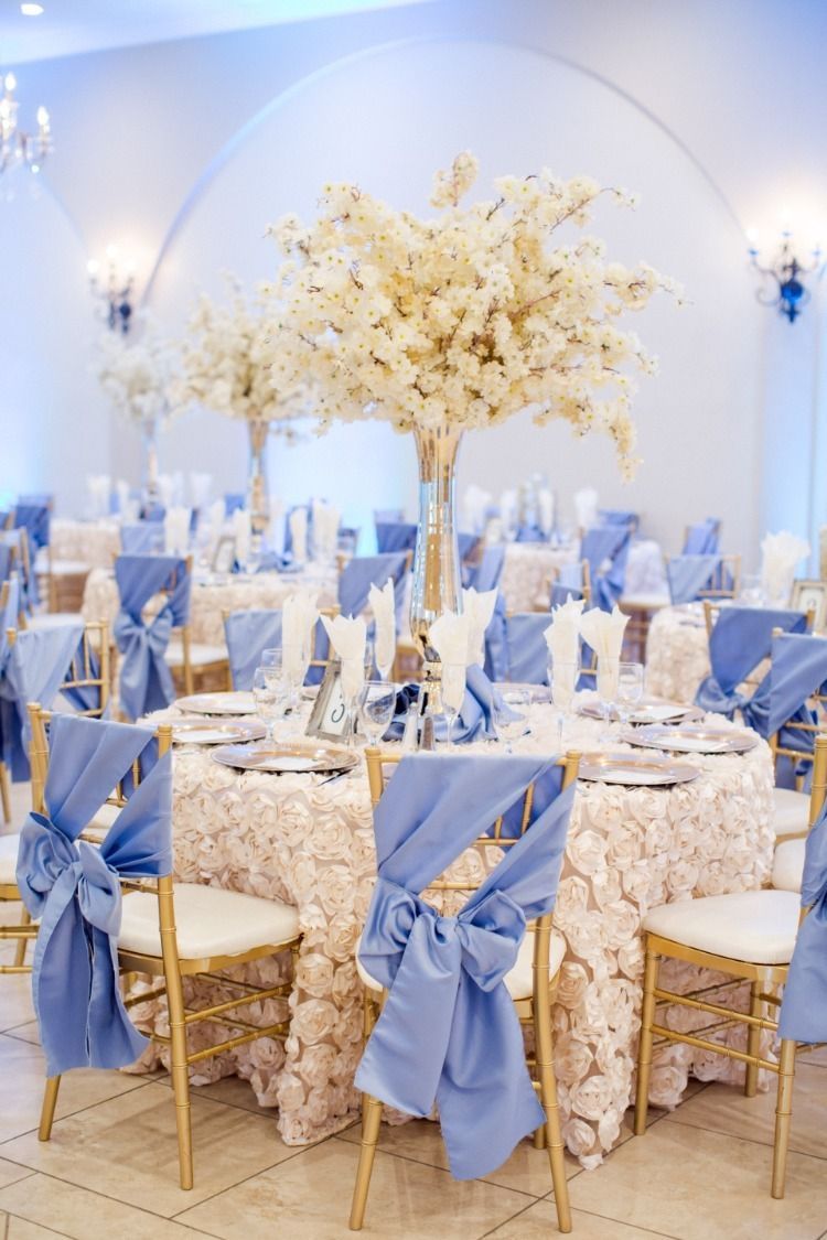 Dusty Blue Wedding Reception -   15 wedding Church gold ideas