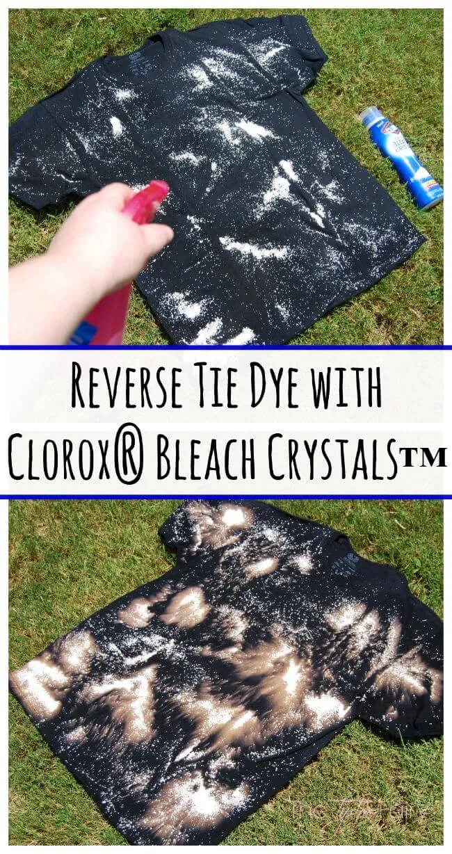 Reverse Tie-Dye Tutorial with Clorox® Bleach Crystalsв„ў | The TipToe Fairy -   16 DIY Clothes Bleach tye dye ideas