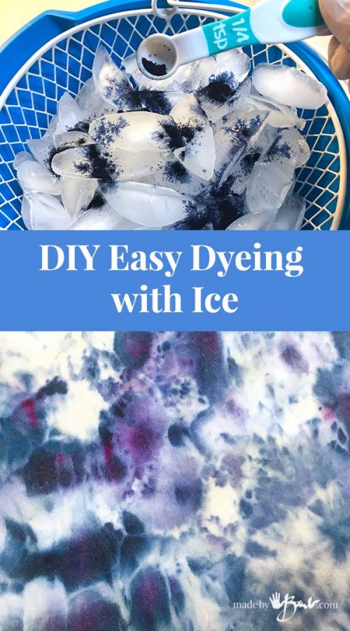 DIY Easy Dyeing with Ice - Made By Barb - super simple dye project -   16 DIY Clothes Bleach tye dye ideas