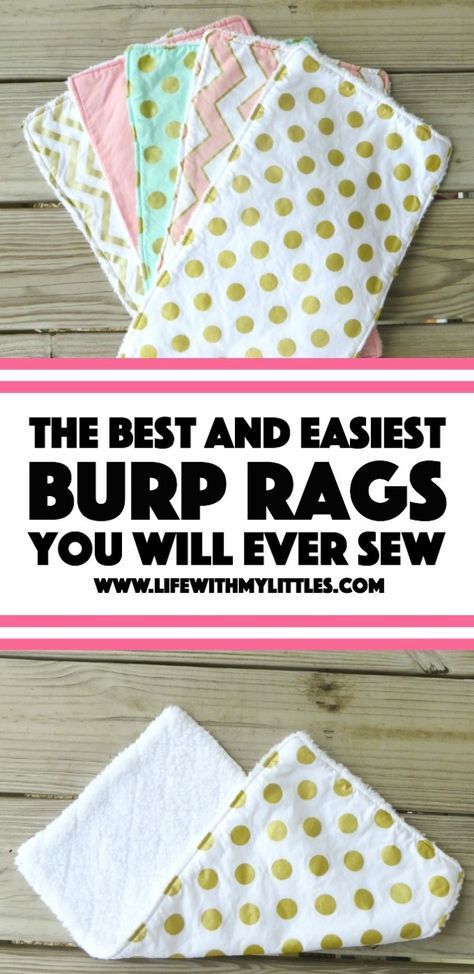 The Easiest (and Best) Burp Rags You Will Ever Sew -   16 diy projects Baby thoughts ideas