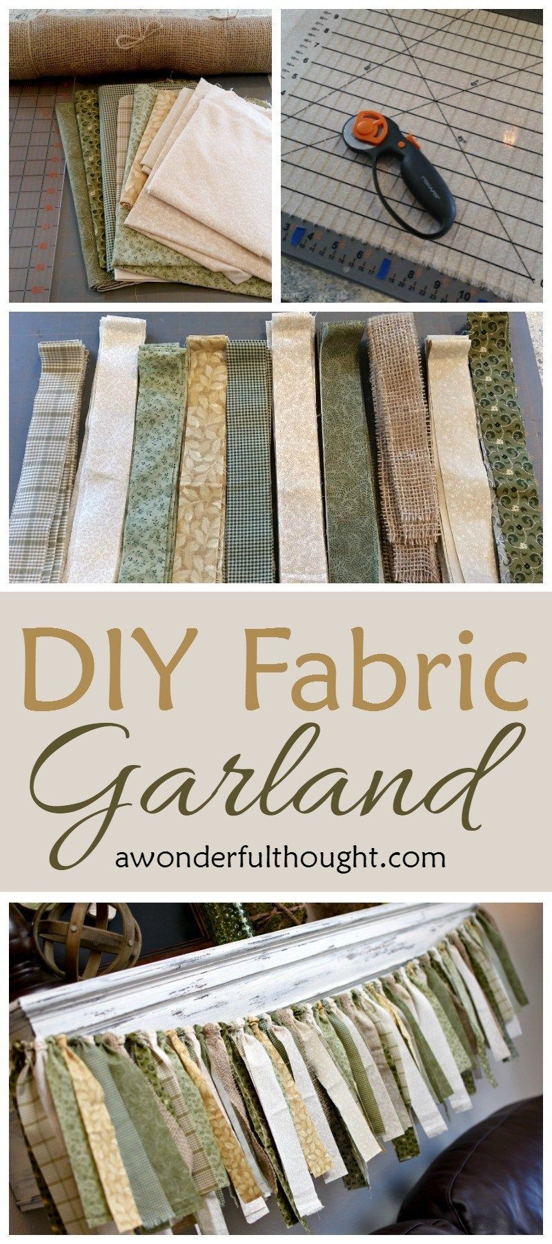 DIY Fabric Garland - A Wonderful Thought -   16 diy projects Baby thoughts ideas