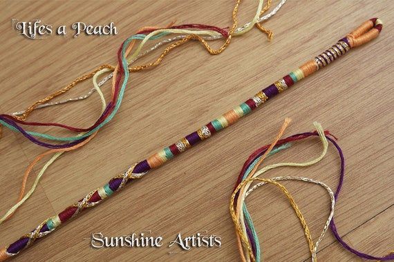 Clip in hair braid, hair wrap 'Life's a Peach' Beach Rainbow, holiday braid, Glass Murano bead, Tibetan silver, Spacer beads, hair jewellery -   16 hair Braids thread ideas