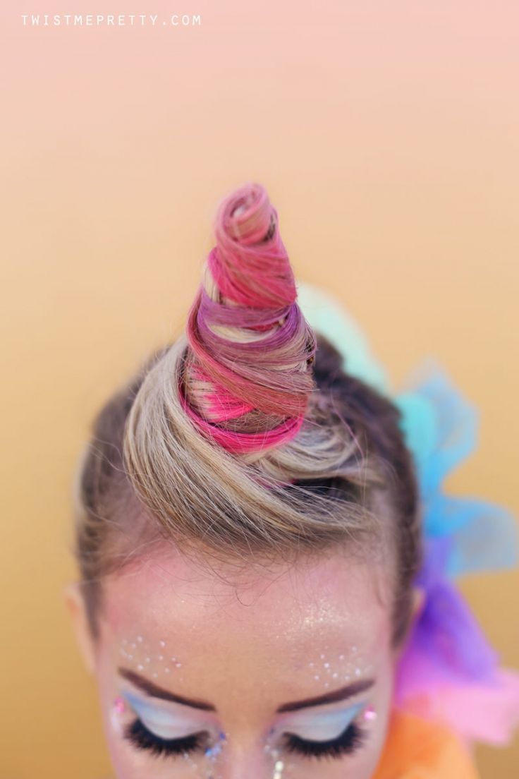 Unicorn Hair Tutorial - Twist Me Pretty -   16 hair Tutorial kids ideas