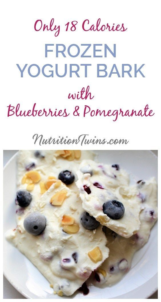 Frozen Yogurt Bark with Blueberries & Pomegranate | Nutrition Twins -   16 healthy recipes With Calories nutrition ideas